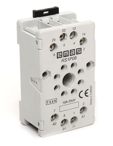 Support de relais électromécanique - RS1P08G1 - EMAS