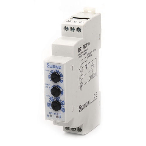 Relais temporisé multifonction - RZ1ZK110 - EMAS - à montage sur rail DIN