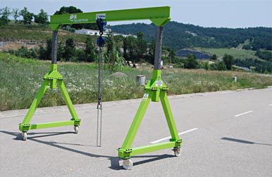Portique à hauteur réglable - PLM - Selmetron - sur roulettes / pour élévation / en acier