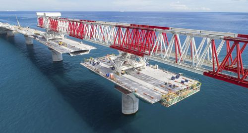 Portique de lancement travée par travée - SLG 320 - CIMOLAI TECHNOLOGY - pour la construction de ponts