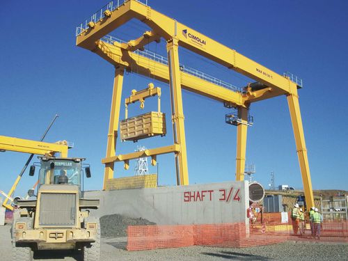 Portique sur rail - RGC 80 - CIMOLAI TECHNOLOGY - pour les travaux de génie civil