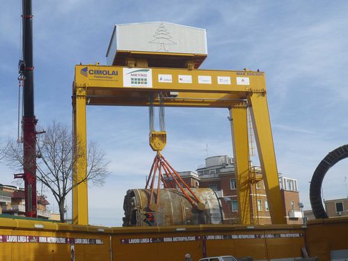 Portique sur rail - RGC 500 - CIMOLAI TECHNOLOGY SpA - pour chantier de préfabriqués