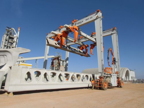Chariot cavalier pour poutres préfabriquées en béton - MST 90 - CIMOLAI TECHNOLOGY - pour le génie civil