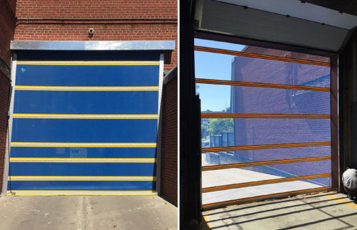 Porte à enroulement - Wilcox Door Service Inc - coulissante / industrielle / pour quai de chargement