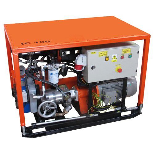 Pompe pour ciment - IC 100 - Filamos - à moteur hydraulique / stationnaire / pour l'industrie de la construction