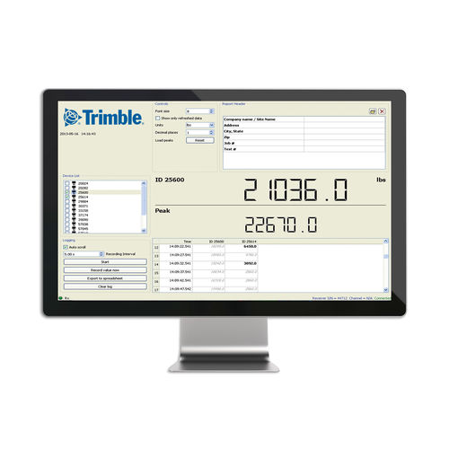 Logiciel de calibration - Trimble Navigation - Construction Division - de sécurité / enregistreur de données / de machine