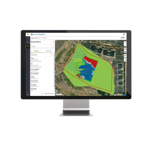 Logiciel d'interface - WorksOS - Trimble Navigation - Construction Division - de supervision / de conception / de commande