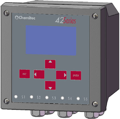 Débitmètre volumique - 4204P series - CHEMITEC - pour liquides / pour canal ouvert / avec afficheur LCD