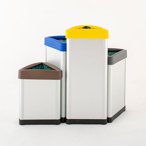 Poubelle en plastique recyclé - Delta - SARTORI AMBIENTE S.R.L. - en aluminium / pour déchets ménagers / de tri sélectif
