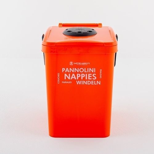 Poubelle en plastique recyclé - Nappy - SARTORI AMBIENTE S.R.L. - pour déchets ménagers / avec couvercle