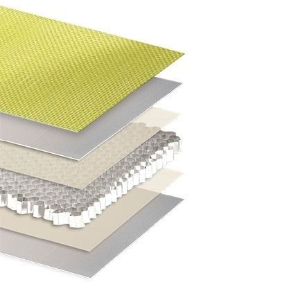 Panneau sandwich anti-abrasion - Cel Components S.r.l. - en nid d'abeille / face en aluminium / pour plafond
