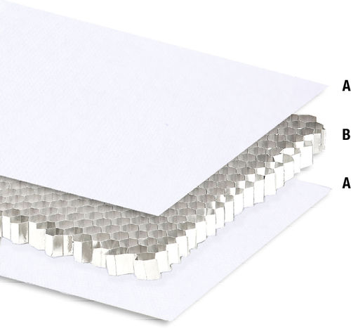 Panneau sandwich en nid d'abeille - ALUSTEP® W - Cel Components S.r.l. - face en fibre de verre / pour plafond / pour façade