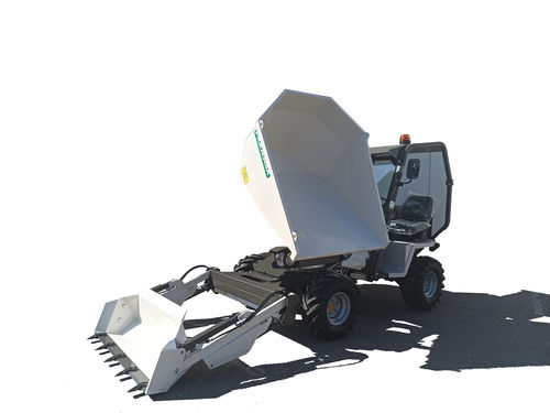 Dumper sur pneus - D-2500-AG - Piquersa Maquinaria, S.A. - diesel / autochargeuse / à benne élévatrice et pivotante