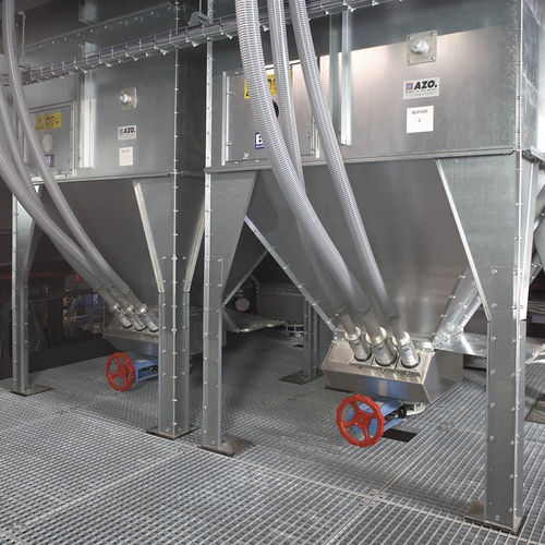 Connecteur pour trémie - AT 500 series - AZO Group - pneumatique / de décharge / en inox