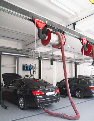 Extracteur de gaz d'échappement pour voiture - KOS-L-ALAN-N series - KLIMAWENT - pour atelier / pour garage / sur rail coullissant