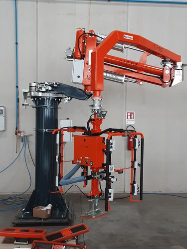 Manipulateur pneumatique - ATISmirus 500 VT - ATIS s.r.l. - avec ventouse / sur colonne / pour l'industrie de la pierre