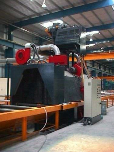 Grenailleuse à convoyeur à rouleaux - 34 kg/h | 6W - 0.75 x 1.8 - Steelex International - pour métal / à 6 turbines