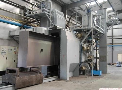Grenailleuse à convoyeur aérien - 81 kg/h | 12W - 0.8 x 2.0 - Steelex International - pour métal / à 12 turbines