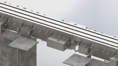 Joint de dilatation en métal - TENSA&reg;MODULAR - mageba - rectangulaire / à bride / pour chantier de construction