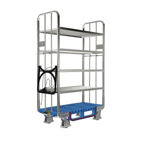 Chariot de transport - ECOFLEX 600 E5 OKD - LKE GmbH - Excellence in Material Handling - en métal / en plastique / 5 niveaux