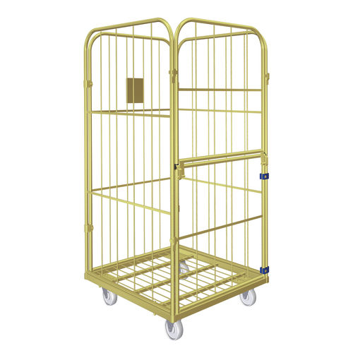 Roll-conteneur pour textiles - CLASSIC XXL Standard - LKE GmbH - Excellence in Material Handling - 4 panneaux / en maille métallique