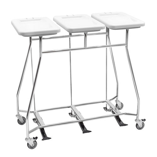 Porte-sac multiusage - WSS3-T - LKE GmbH - Excellence in Material Handling - en acier inoxydable / avec pédale