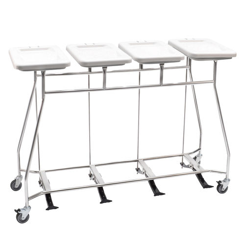 Porte-sac multiusage - WSS4-T - LKE GmbH - Excellence in Material Handling - avec pédale / en acier inoxydable