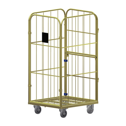 Roll-conteneur pour textiles - Classic X - LKE GmbH - Excellence in Material Handling - 4 panneaux / en maille métallique