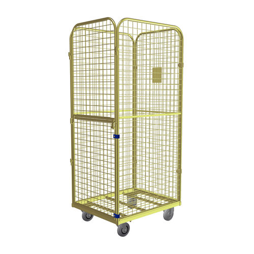 Roll-conteneur pour textiles - Premium XL - LKE GmbH - Excellence in Material Handling - 4 panneaux / en maille métallique