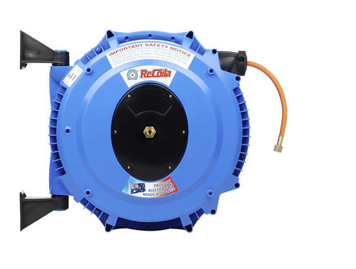 Enrouleur de tuyau - P1015  - Recoila - à rappel automatique / pour poste de soudage à gaz / à montage latéral