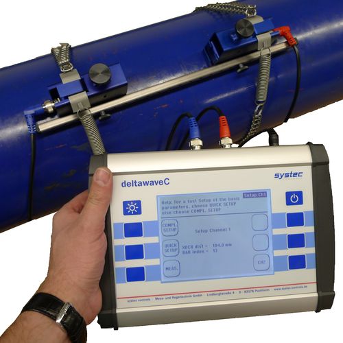 Débitmètre à ultrasons - deltawaveC-P - systec Controls - volumique / pour liquides / DN15 - 1/2"