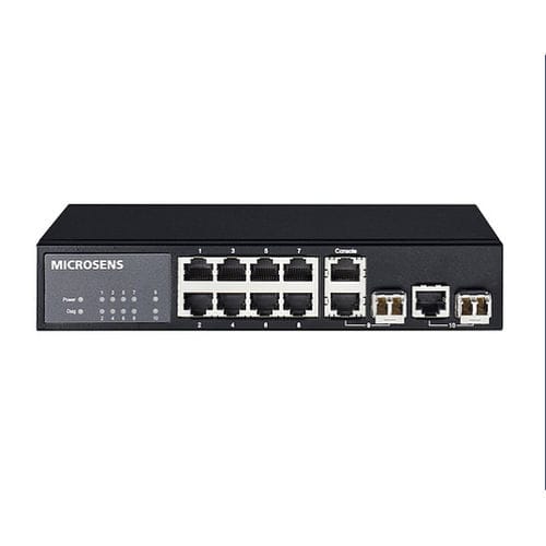 Commutateur Ethernet administrable - MICROSENS GmbH & Co. KG - 10 ports / gigabit / de fibre optique