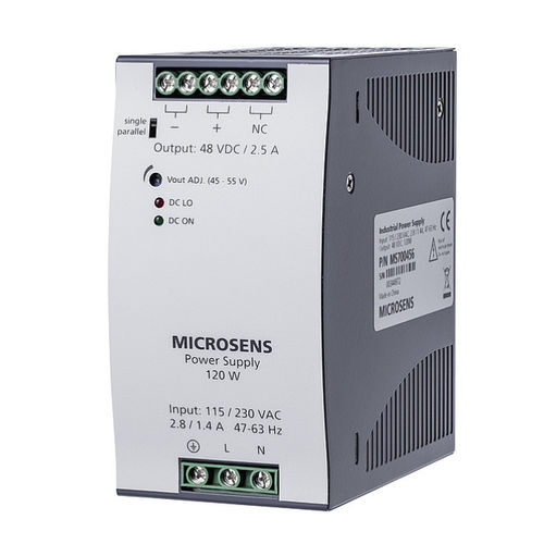 Alimentation électrique sur rail DIN - MS70045x series - MICROSENS GmbH & Co. KG - AC/DC / ajustable / Power over Ethernet