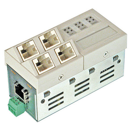 Commutateur Ethernet administrable - MS450184PM-48 - MICROSENS GmbH & Co. KG - 5 ports / gigabit / intégré