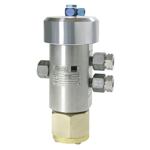 Vanne à commande pneumatique - PUSV series - URACA GmbH & Co.KG - d'arrêt / 3/2 / de commutation