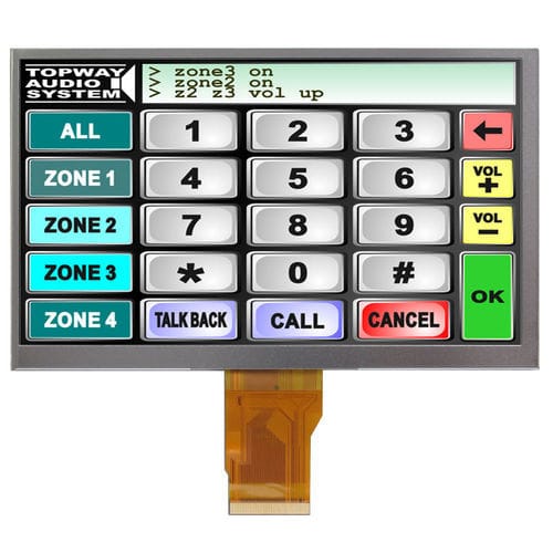 Module d'affichage TFT LCD - LMT070DNCFWD-NNA - TOPWAY LCD - à écran tactile résistif / couleur / 800 x 480