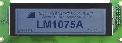 Afficheur à LED - LM1075ACW-2 - TOPWAY LCD - LCD / graphique / monochrome
