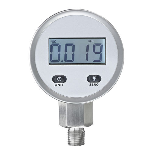 Manomètre avec afficheur LCD - Digi-10 - Manometer Preiss EMPEO-KBM OHG - fileté / en acier inoxydable / à tube de Bourdon
