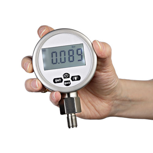 Manomètre avec afficheur LCD - Digi-04 - Manometer Preiss EMPEO-KBM OHG - en acier inoxydable / à tube de Bourdon / compact