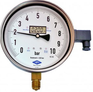 Manomètre numérique - EMPEO 3 - Manometer Preiss EMPEO-KBM OHG - fileté / en acier inoxydable / à tube de Bourdon