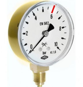 Manomètre analogique - S63.16 - Manometer Preiss EMPEO-KBM OHG - fileté / en laiton / à tube de Bourdon