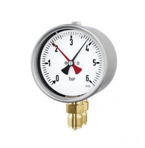 Manomètre double - DRChG100-1 - Manometer Preiss EMPEO-KBM OHG - analogique / fileté / en acier inoxydable