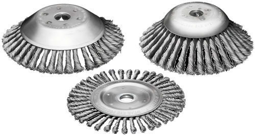 Brosse circulaire torsadée - STH series - Lessmann - de nettoyage / en fil métallique