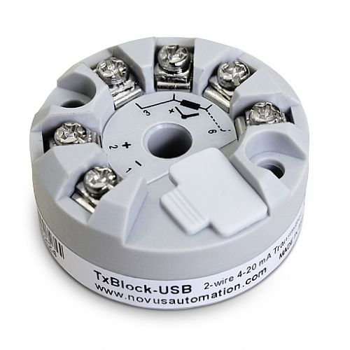 Transmetteur de température en tête de sonde - TxBlock-USB - Novus Automation - Pt100 / Pt1000 / thermocouple