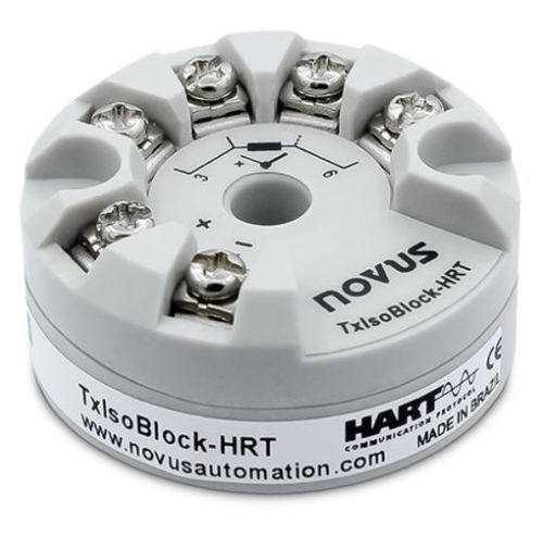 Transmetteur de température en tête de sonde - TxIsoBlock-HRT - Novus Automation - thermocouple type S / thermocouple type K / Pt100
