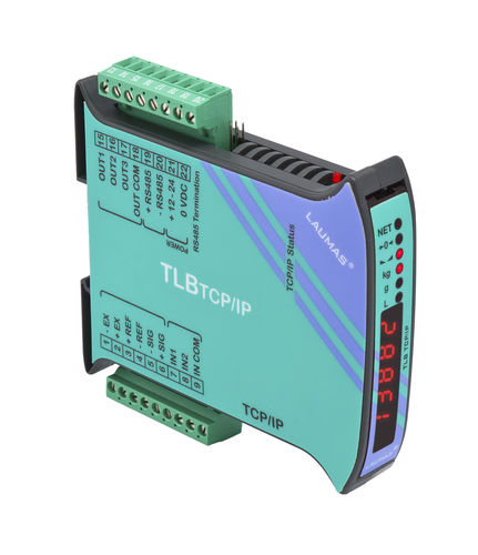 Indicateur/transmetteur de pesage affichage à LED - TLB ETHERNET TCP/IP - LAUMAS Elettronica - sur rail DIN