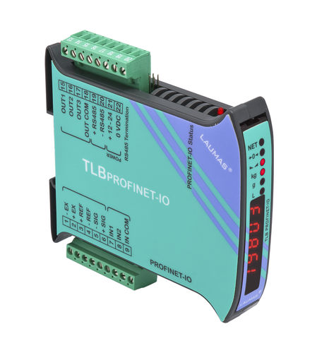 Indicateur/transmetteur de pesage affichage à LED - TLB PROFINET IO - LAUMAS Elettronica - sur rail DIN