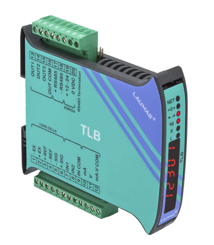 Indicateur/transmetteur de pesage affichage à LED - TLB series - LAUMAS Elettronica - sur rail DIN / IP67