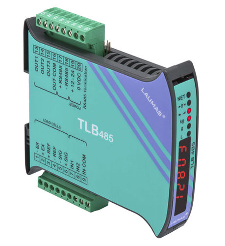 Indicateur/transmetteur de pesage affichage à LED - TLB 485  - LAUMAS Elettronica - sur rail DIN / IP67
