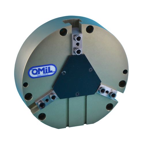 Pince de préhension pneumatique - MCL - OMIL - concentrique / à 3 mâchoires / pour pièce de grande dimension